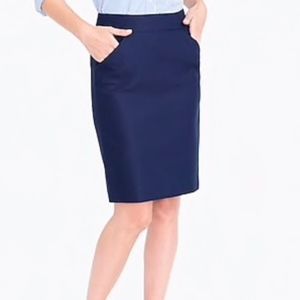 J Crew Pencil Skirt in Navy